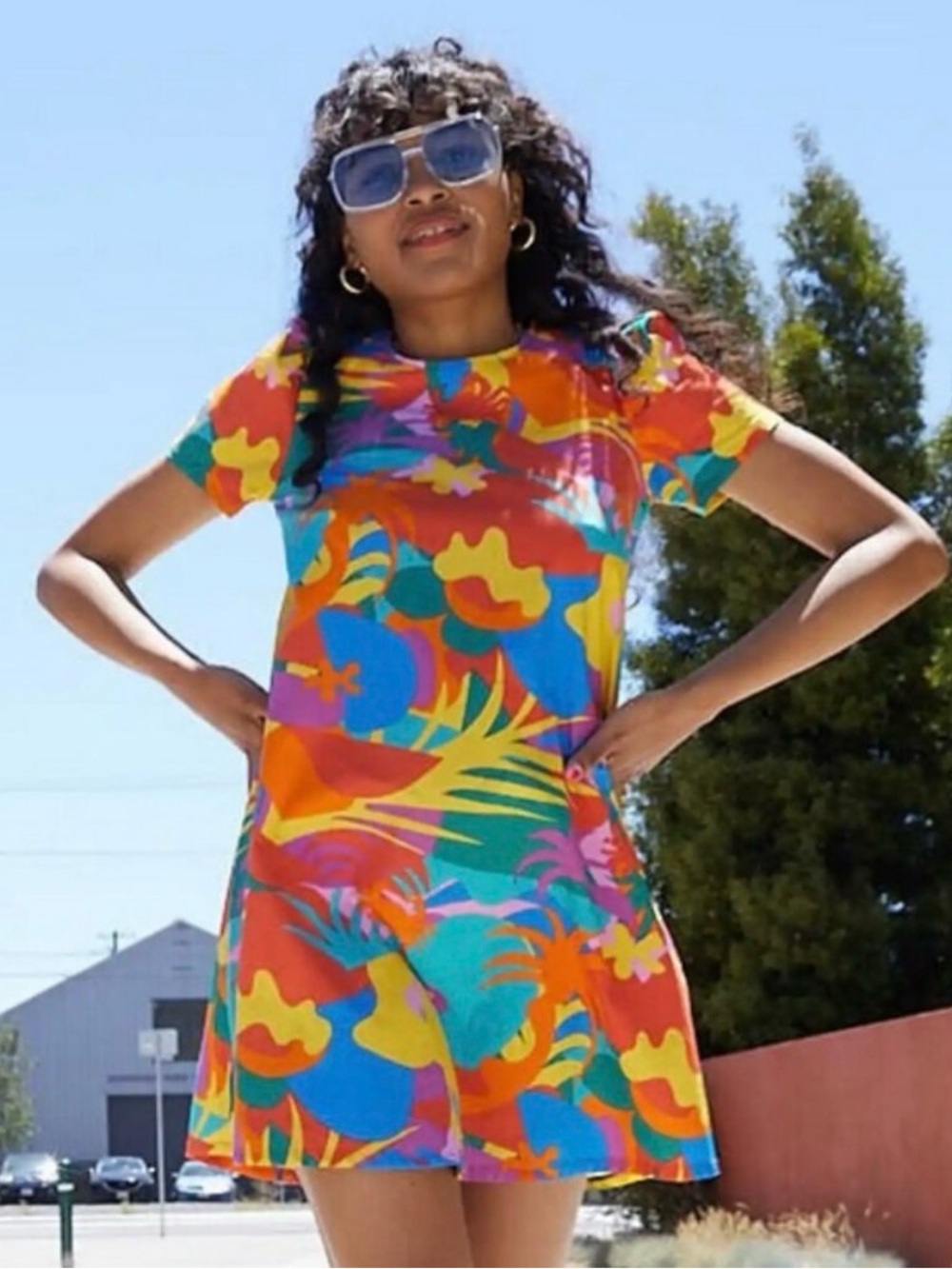 Nooworks Molly Dress in Tropico Print - Size Medium (EUC)